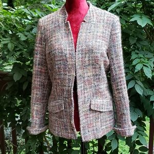 Coldwater Creek Multi Wool Blend Jacket Size 10